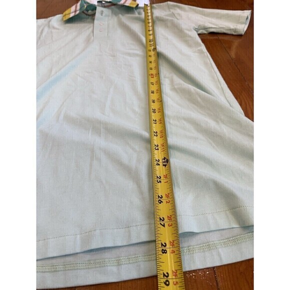 LOT (2) Alial Fital Mens Med Golf Polo Long Sleeve Short Blue Collar Made In USA - Picture 6 of 16